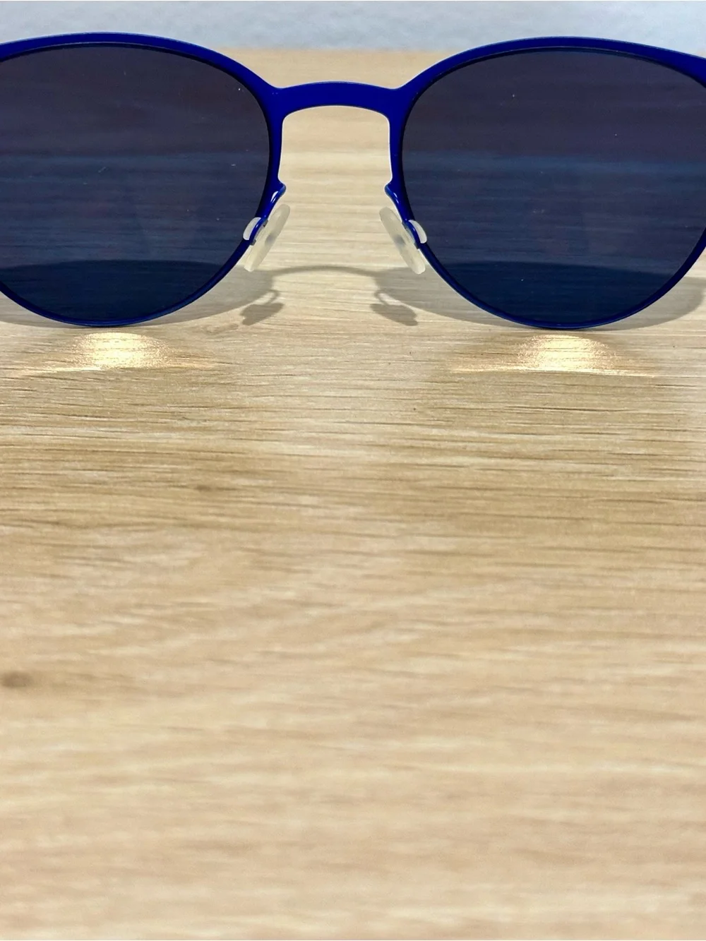 MYKITA Blue Round Sunglasses with Dark Lenses